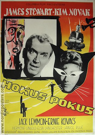 Hokus pokus 1959 poster James Stewart Kim Novak