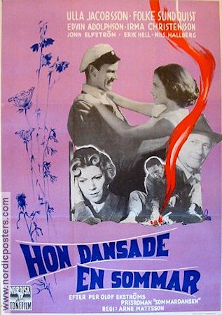 Hon dansade en sommar 1951 poster Ulla Jacobsson Folke Sundquist Arne Mattsson