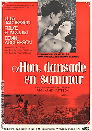 Hon dansade en sommar 1951 poster Ulla Jacobsson Folke Sundquist Arne Mattsson