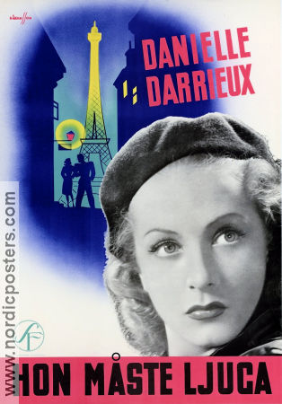 Hon måste ljuga 1938 poster Danielle Darrieux Charles Vanel Henri Decoin