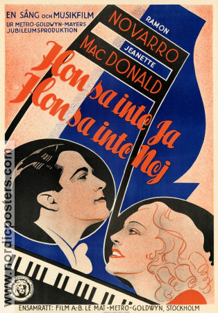 Hon sa inte ja 1934 poster Ramon Novarro Jeanette MacDonald Frank Morgan William K Howard