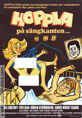 Hoppla på sängkanten 1976 poster Ole Söltoft Vivi Rau Sören Strömberg John Hilbard Danmark