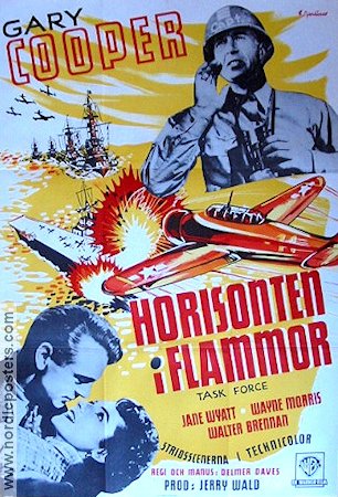 Horisonten i flammor 1949 poster Gary Cooper Krig