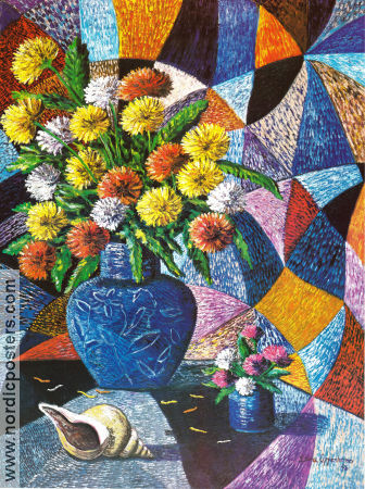 Höst-astrar 2 1996 affisch Affischkonstnär: Leona Oppenheimer Blommor och växter Konstaffischer