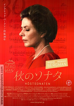 Höstsonaten 1978 poster Ingrid Bergman Liv Ullmann Ingmar Bergman Foto: Sven Nykvist