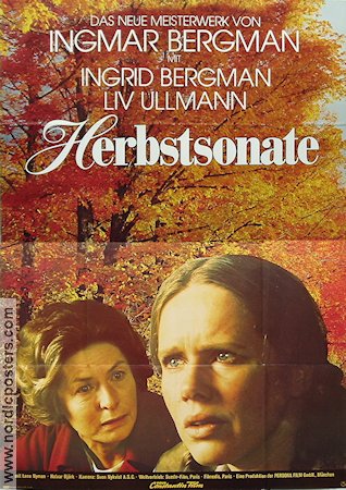 Höstsonaten 1978 poster Ingrid Bergman Liv Ullmann Ingmar Bergman Foto: Sven Nykvist