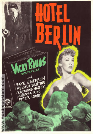 Hotel Berlin 1945 poster Faye Emerson Peter Lorre Peter Godfrey Text: Vicki Baum