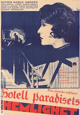 Hotell paradisets hemlighet 1931 poster Ester Roeck Hansen Affischkonstnär: Gösta Åberg Danmark