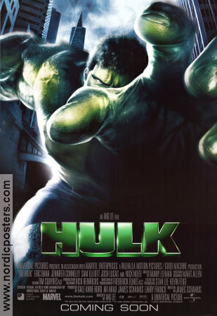 The Hulk 2003 poster Eric Bana Jennifer Connelly Ang Lee Hitta mer: Marvel Från serier