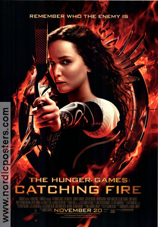 The Hunger Games Catching Fire 2013 poster Jennifer Lawrence Josh Hutcherson Liam Hemsworth Francis Lawrence