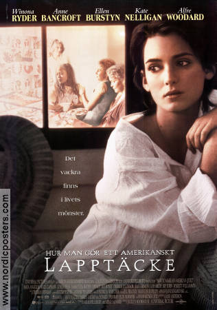 Hur man gör ett amerikanskt lapptäcke 1995 poster Winona Ryder Anne Bancroft Jocelyn Moorhouse Romantik