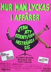 Hur man lyckas i affärer utan att egentligen anstränga sig 1967 poster Robert Morse Rudy Vallee