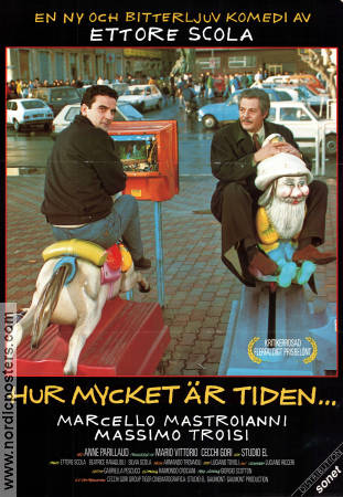 Hur mycket är tiden 1989 poster Marcello Mastroianni Massimo Troisi Ettore Scola