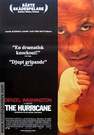 The Hurricane 1999 poster Denzel Washington Vicellous Shannon Deborah Kara Unger Norman Jewison Boxning