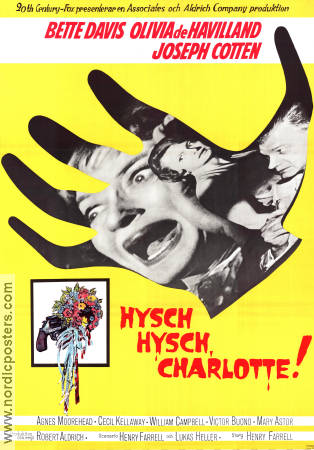 Hush Hush Sweet Charlotte 1965 poster Bette Davis Joseph Cotten Robert Aldrich