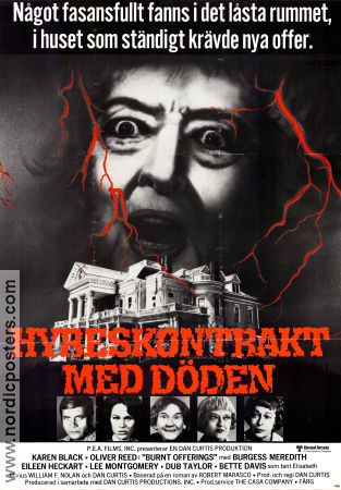 Hyreskontrakt med döden 1976 poster Karen Black Oliver Reed Bette Davis Dan Curtis