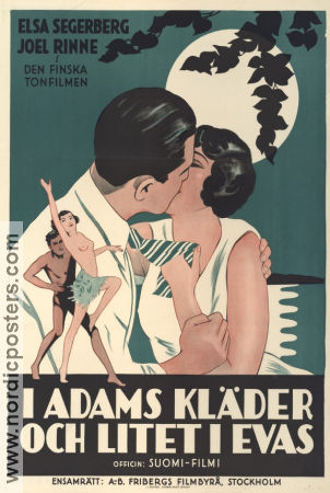I Adams kläder och litet i Evas 1931 poster Joel Rinne Elsa Sejerberg Jaakko Korhonen Finland