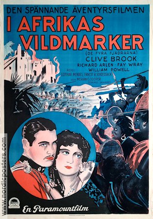 I afrikas vildmarker 1929 poster Clive Brook Fay Wray William Powell