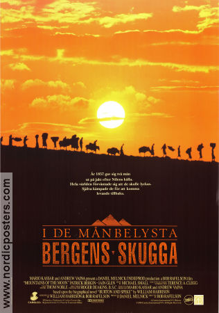 I de månbelysta bergens skugga 1990 poster Patrick Bergin Iain Glen Bob Rafelson Berg