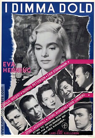I dimma dold 1953 poster Sonja Wigert Eva Henning Sven Lindberg