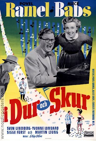 I dur och skur 1953 poster Povel Ramel Alice Babs Sven Lindberg Stig Olin