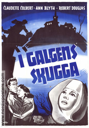 I galgens skugga 1952 poster Claudette Colbert Ann Blyth Robert Douglas Douglas Sirk Film Noir