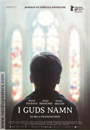 I guds namn 2018 poster Melvil Poupaud Denis Ménochet Swann Arlaud Francois Ozon Religion