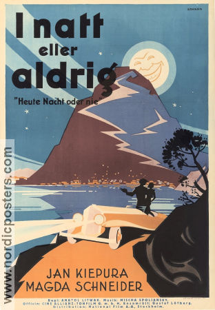 I natt eller aldrig 1932 poster Jan Kiepura Magda Schneider Anatole Litvak