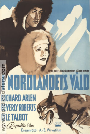 I nordlandets våld 1938 poster Richard Arlen Beverly Roberts B Reeves Eason