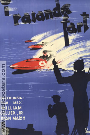 I rasande fart 1932 poster William Collier Jr Joan Marsh D Ross Lederman
