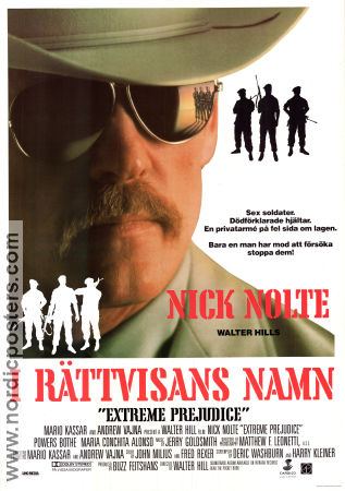 I rättvisans namn 1987 poster Nick Nolte Powers Boothe Michael Ironside Walter Hill Glasögon Poliser