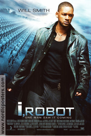 I Robot 2004 poster Will Smith Bridget Moynahan Bruce Greenwood Alex Proyas Text: Isaac Asimov Robotar