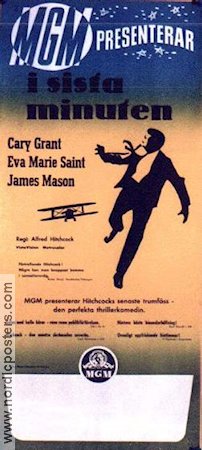 I sista minuten 1959 poster Cary Grant Eva Marie Saint James Mason Alfred Hitchcock