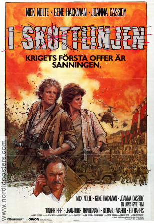 I skottlinjen 1983 poster Gene Hackman Nick Nolte Joanna Cassidy