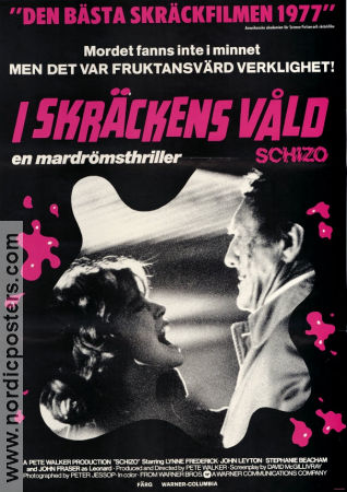 I skräckens våld 1978 poster Lynne Fredericks John Leyton Pete Walker