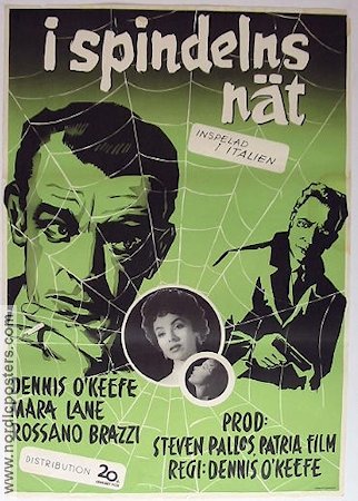 I spindelns nät 1957 poster Dennis O´Keefe