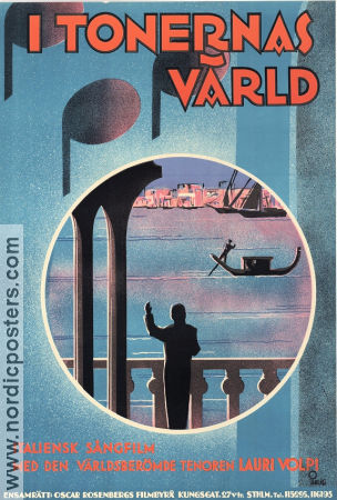 I tonernas värld 1933 poster Giacomo Lauri Volpi Vittorio De Sica