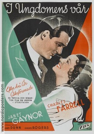 I ungdomens vår 1934 poster Janet Gaynor Charles Farrell