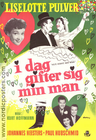 Idag gifter sig min man 1956 poster Liselotte Pulver Johannes Heesters Kurt Hoffmann