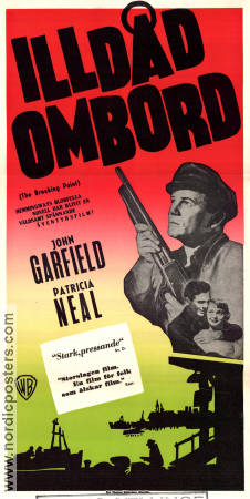 Illdåd ombord 1950 poster John Garfield Patricia Neal Michael Curtiz