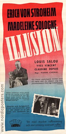 Illusion 1946 poster Erich von Stroheim Madeleine Sologne Louis Salou Pierre Chenal