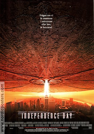 Independence Day 1996 poster Will Smith Bill Pullman Jeff Goldblum Roland Emmerich Rymdskepp