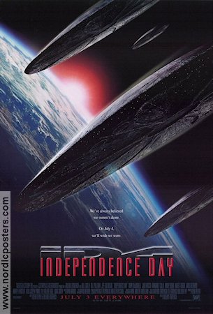 Independence Day 1996 poster Will Smith Bill Pullman Jeff Goldblum Roland Emmerich Rymdskepp