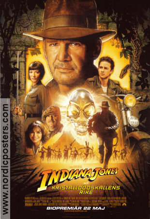 Indiana Jones och kristalldödskallens rike 2008 poster Harrison Ford Steven Spielberg