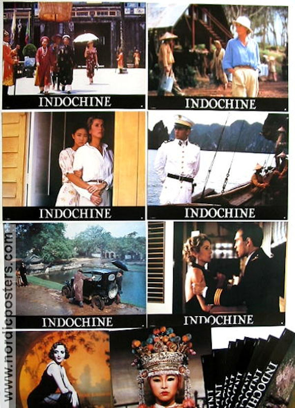 Indochine 1992 lobbykort Catherine Deneuve Vincent Perez Linh-Dan Pham Régis Wargnier Asien