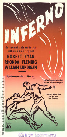 Inferno 1953 poster Robert Ryan Rhonda Fleming William Lundigan Roy Ward Baker