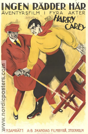 Ingen rädder här 1920 poster Harry Carey Lila Leslie B Reeves Eason