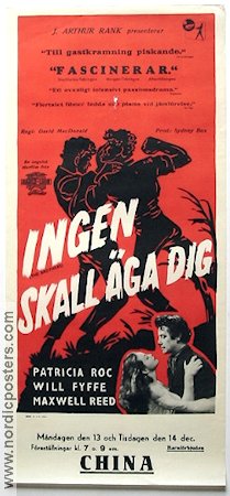 Ingen skall äga dig 1948 poster Patricia Roc