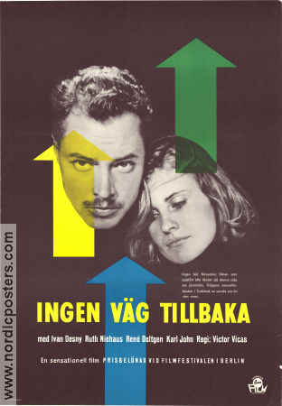 Ingen väg tillbaka 1953 poster Ivan Desny Ruth Niehaus René Deltgen Victor Vicas