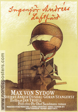 Ingenjör Andrees luftfärd 1982 poster Max von Sydow Sverre Anker Ousdal Göran Stangertz Jan Troell Affischkonstnär: Per Åhlin Konstaffischer